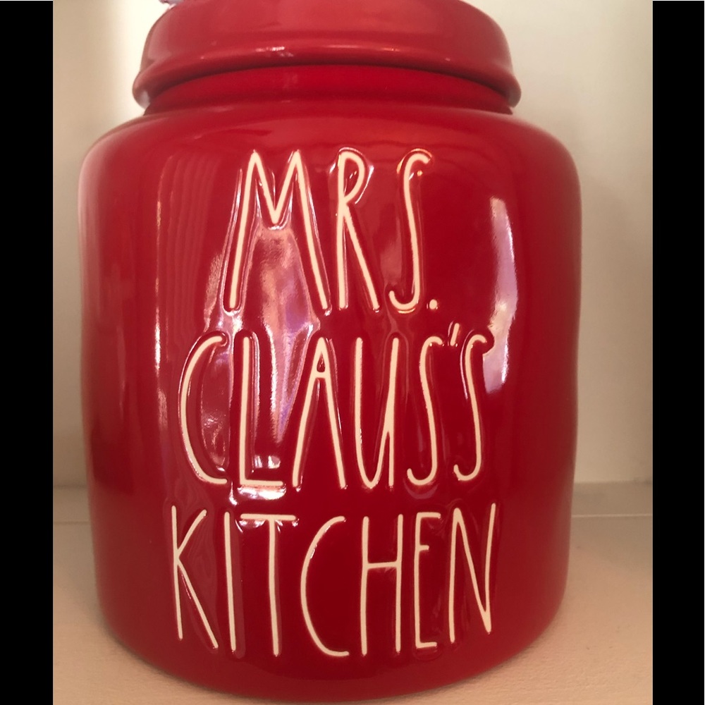 Rae Dunn “Mrs. Claus’s Kitchen”  Chubby Canister Christmas